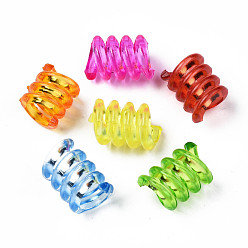 (52) Непрозрачная лаванда Прозрачного акрилового Европейский бисером, бусины с большим отверстием, весна, разноцветные, 12.5x19 мм, отверстие : 8 мм, Около 775 шт / 500 г