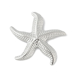 Нержавеющая Сталь Цвет 304 из нержавеющей стали большие кулоны, морская звезда, цвет нержавеющей стали, 53x57x6 мм, отверстие : 5.5x3 мм