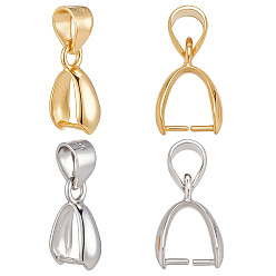 Платиновый & Золотой 4 шт. 2 цвета 925 серебряные щипцы для льда, платиной и золотом, 15 мм, 2 шт / цвет