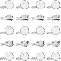Платина 20шт. железные оправы для кабошонов брошей, платина, лоток : 27.5 мм, 29x44 мм