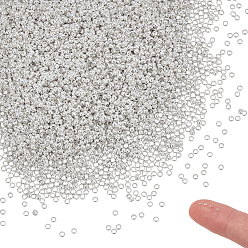 Серебро 5000шт. латунные бусины-рондель, серебряные, 1.5 мм, отверстие : 0.5 мм