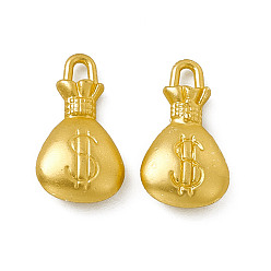 Матовый Золотой Цвет Стойки подвески обшивки сплава, без кадмия, без никеля и без свинца, талисман денежного мешка, матовый золотой цвет, 17.5x10x4 мм, отверстие : 1.5x2.5 мм