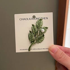 Зеленый Значки в форме листа, изготовленные методом гальванического покрытия, для рюкзаков и одежды., зелёные, 59x33 мм