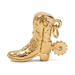 Shoes 304 подвески из нержавеющей стали, с целью перехода в кольце, золотые, ковбойские сапоги, 17x21x7.5 мм, отверстие : 3.4 мм