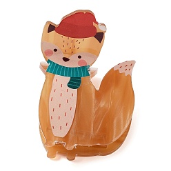 Squirrel Пластиковые заколки для волос из ПВХ с когтями для животных, со стальными результатами, аксессуары для волос для девочек, белка, 63x49.5x65 мм