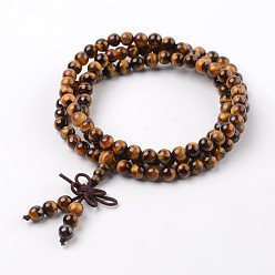 Тигровый глаз 3 петли натуральный тигровый глаз бисерные браслеты обруча, 620~660 мм