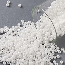 (761) Matte Opaque White Тохо 11/0 круглые бусины, японский бисер, (761) матовый непрозрачный белый, 11/0, 2.2 мм, отверстие : 0.8 мм, Около 1110 шт / 10 г