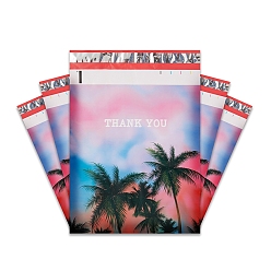 Дерево Прямоугольные полиэтиленовые самоклеящиеся упаковочные пакеты, зелёные, дерево, 33x26 см, 50 шт / комплект