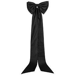 Black Detachable Polyester Bowknot for Garment Wedding Dress Accessories, Black, 1470x380x41mm