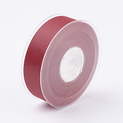 Dark Red Double Face Matte Satin Ribbon, Polyester Satin Ribbon, Dark Red, (1 inch)25mm, 100yards/roll(91.44m/roll)