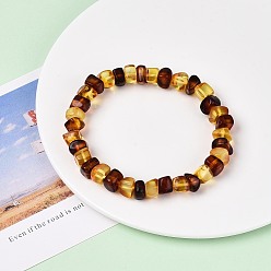 Янтарный Браслеты из натурального янтаря с эластичными бусинами для мужчин и женщин, самородки, внутренний диаметр: 2-1/8 дюйм (5.4 см)