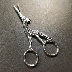 Нержавеющая Сталь Цвет Ножницы из нержавеющей стали, не тускнеющие, ножницы для вышивания, швейные ножницы, крановая форма, цвет нержавеющей стали, упаковка: 150x75 мм
