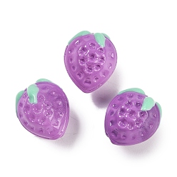 Лиловый Ручной работы бусины прядь, клубника, сирень, 13~14x11.5~12x10~10.5 мм, отверстие : 1.2 мм, около 30 шт / нитка, 15.55'' (39.5 см)