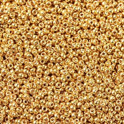 (RR1054) Galvanized Yellow Gold MIYUKI Round Rocailles Beads, Japanese Seed Beads, 11/0, (RR1054) Galvanized Yellow Gold, 11/0, 2x1.3mm, Hole: 0.8mm, about 5500pcs/50g