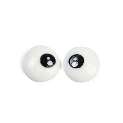 Плоский Круглый Белые и черные плоские круглые кабошоны из мультяшной смолы, круглые, 13x4 мм