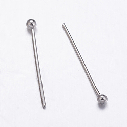 Нержавеющая Сталь Цвет Устойчивы к потускнению 304 штифты с шарообразной головкой из нержавеющей стали, цвет нержавеющей стали, 21x0.7 мм, 21 датчик, Руководитель: 2 mm
