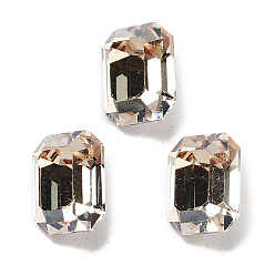 Золотая Тень K 9 кабошоны из стеклянного страза, задние и задние, прямоугольные, золотые тени, 10x8x5.5 мм