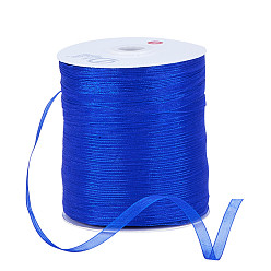 Синий Лентой из органзы, синие, 1/4 дюйм (6 мм), 500 ярдов / рулон (457.2 м / рулон)