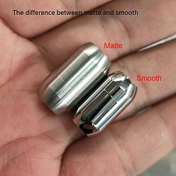 Stainless Steel Color Matte 304 Stainless Steel Barrel Magnetic Clasps with Glue-in Ends, Stainless Steel Color, 16x7mm, Hole: 3mm