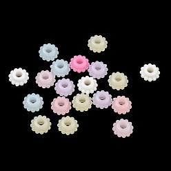 (52) Непрозрачная лаванда Пластиковые шарики, имитация желе, цветок, разноцветные, 8x5 мм, отверстие : 3 мм, Около 3571 шт / 500 г