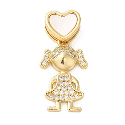 Настоящее золото 18K Стойка металлическая латунная микропрофилированная кубическая циркония подвески, без кадмия и без свинца, долговечный, человек с панцирем, реальный 18 k позолоченный, 30x14x5 мм, отверстие : 1.5x8 мм