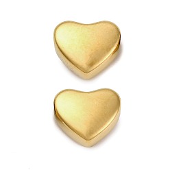 Настоящее золото 18K 304 из нержавеющей стали бусы, ионное покрытие (ip), сердце, реальный 18 k позолоченный, 8.5x9.5x5 мм, отверстие : 2 мм