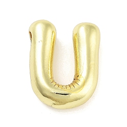 Letter U Стойки обшивки латунные подвески, долговечный, реальный 18 k позолоченный, Буква U, 20x16.5x6 мм, отверстие : 2.5~3x2.5 мм
