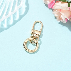 Oval Сплавные поворотные крючковые застежки, с пружинными кольцами ворот, золотые, овальные, 48 мм
