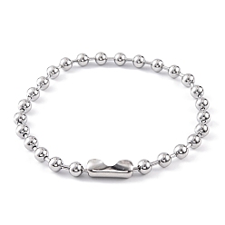 Нержавеющая Сталь Цвет Не тускнеющие 304 ожерелья из шариковой цепи из нержавеющей стали для женщин, цвет нержавеющей стали, 16.93 дюйм (43 см), бусина : 10 mm