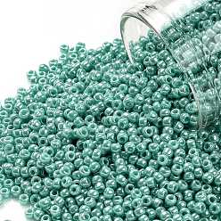(132) Opaque Luster Turquoise TOHO 11/0 Round Beads, Japanese Seed Beads, (132) Opaque Luster Turquoise, 2.2mm, Hole: 0.8mm, about 50000pcs/pound