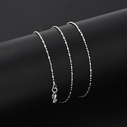 Платина Ожерелья-цепочки из латуни для женщин, 304 из нержавеющей стали застежкой омар, стойки покрытие, без свинца и без кадмия, долговечный, платина, 17.52 дюйм (44.5 см)