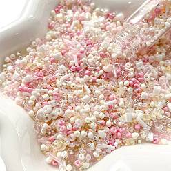 Ярко-Розовый Прозрачные стеклянные бусины, разнообразные, ярко-розовый, 20~50 мм