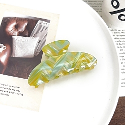 Желто-Зеленый Заколки для волос из пвх, аксессуары для волос для женщин и девочек, желто-зеленый, 91x43 мм