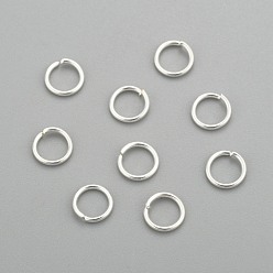 Серебро 304 кольца прыжок из нержавеющей стали, открытые кольца прыжок, серебряные, 20 датчик, 6x0.8 мм, внутренний диаметр: 4.3 мм