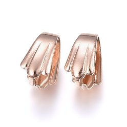 Розовое Золото Ионное покрытие (ip) 304 защелка из нержавеющей стали на дужках, розовое золото , 11x6x5 мм, внутренний: 10x5 mm