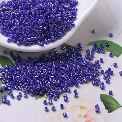 (DBS0165) Opaque Cobalt AB MIYUKI Delica Beads Small, Cylinder, Japanese Seed Beads, 15/0, (DBS0165) Opaque Cobalt AB, 1.1x1.3mm, Hole: 0.7mm, about 35000pcs/bag, 100g/bag