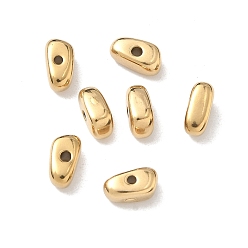Настоящее золото 18K 304 из нержавеющей стали бусы, самородки, ионное покрытие (ip), реальный 18 k позолоченный, 8.5x4.5x3.5 мм, отверстие : 1.2 мм