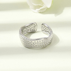 Нержавеющая Сталь Цвет 304 открытые кольца манжеты из нержавеющей стали, цвет нержавеющей стали, 7 мм, размер США 7 1/4 (17.5 мм)