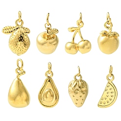 Mixed Shapes 8 шт 8 стили 304 подвески из нержавеющей стали, с целью перехода в кольце, фруктовое очарование, реальный 18 k позолоченный, разнообразные, 10~17x6~12x4~9 мм, отверстие : 3 мм, 1 шт / стиль