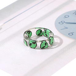 Другие Прозрачные кольца из смолы для женщин, иностранец, внутренний диаметр: 17 мм