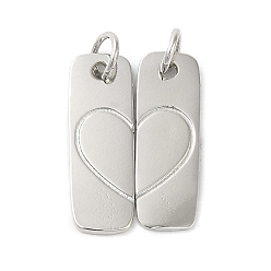 Платина Стойки обшивки латунные подвески, долговечный, без свинца и без кадмия, прямоугольные, платина, 23.5x8x1 мм, отверстие : 4 мм