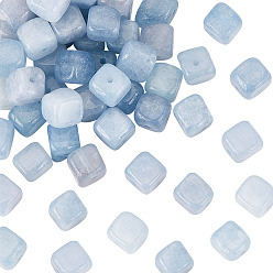 лаванда 1 нити из натурального кварца бусины нити, окрашенные, квадратный, лаванда, 7~9x7~8x6~7 мм, отверстие : 1 мм, около 49~51 шт / нитка, 14.76~14.96 дюйм (37.5~38 см)