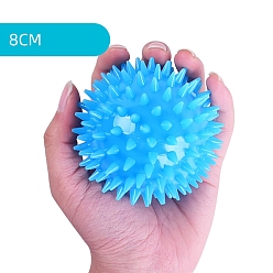 Светло-Голубой Tpr массажные вспомогательные шарики, тренировка хвата, Небесно-голубой, 80 мм