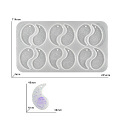Teardrop Подвески своими руками в силиконовой форме, формы для литья смолы, для уф-смолы, изготовление изделий из эпоксидной смолы, белые, слеза, 114x205x4 мм