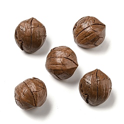 Coconut Brown Opaque Resin Decoden Cabochons, Imitation Nut, Walnuts, Coconut Brown, 19x17x15mm