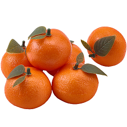 Dark Orange Plastic Orange Display Decorations, Micro Landscape Decoration Accessories, Dark Orange, 57~58x52.5mm