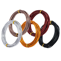 Mixed Color Round Aluminum Wire,Mixed Color,12 Gauge,2mm,5bundles/set