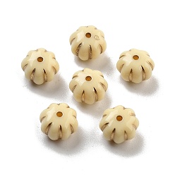 пшеница Покрытие акриловыми шариками, золотой металл обвитыми, цветок, цвет пшеницы, 12x8.5 мм, отверстие : 1.8 мм, 745 шт / 500 г