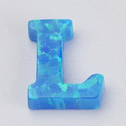 Letter L Синтетические опаловые прелести, letter.l, 10x8x2.5 мм, отверстие : 0.8 мм