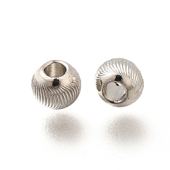 Платина Латунные бусины, долговечный, без кадмия и без свинца, круглые, платина, 4.5x4.2 мм, отверстие : 2 мм